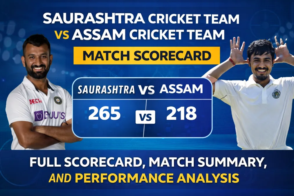 Saurashtra Cricket Team vs Assam Cricket Team Match Scorecard