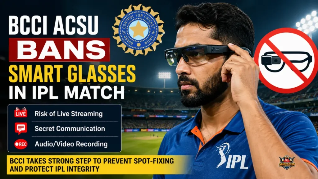 BCCI ACSU Bans Smart Glasses In IPL Match